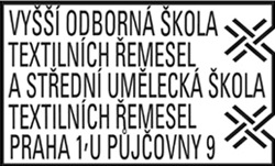 logo VOŠ textilních řemese a SUŠ textilních řemesel, Praha 1, U Půjčovny 9